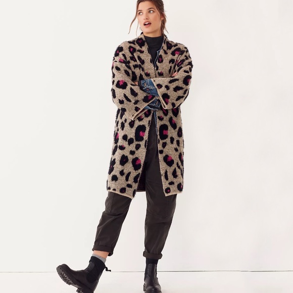 NWT Anthropologie Leopard Duster Cardigan - Picture 3 of 5